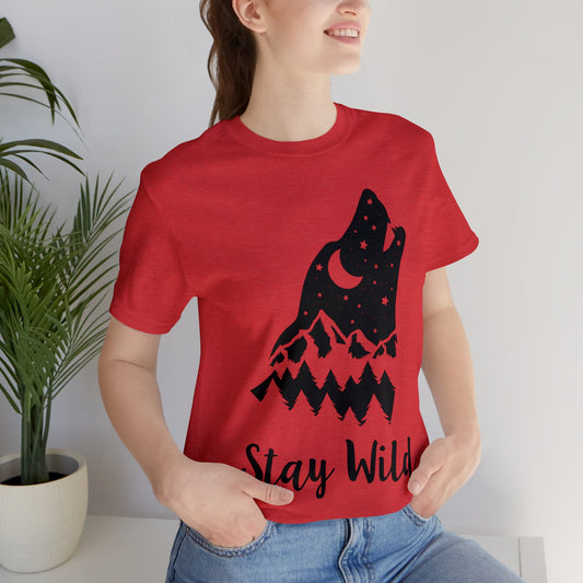 Stay Wild | Camping Outdoors Printed Women T-shirt