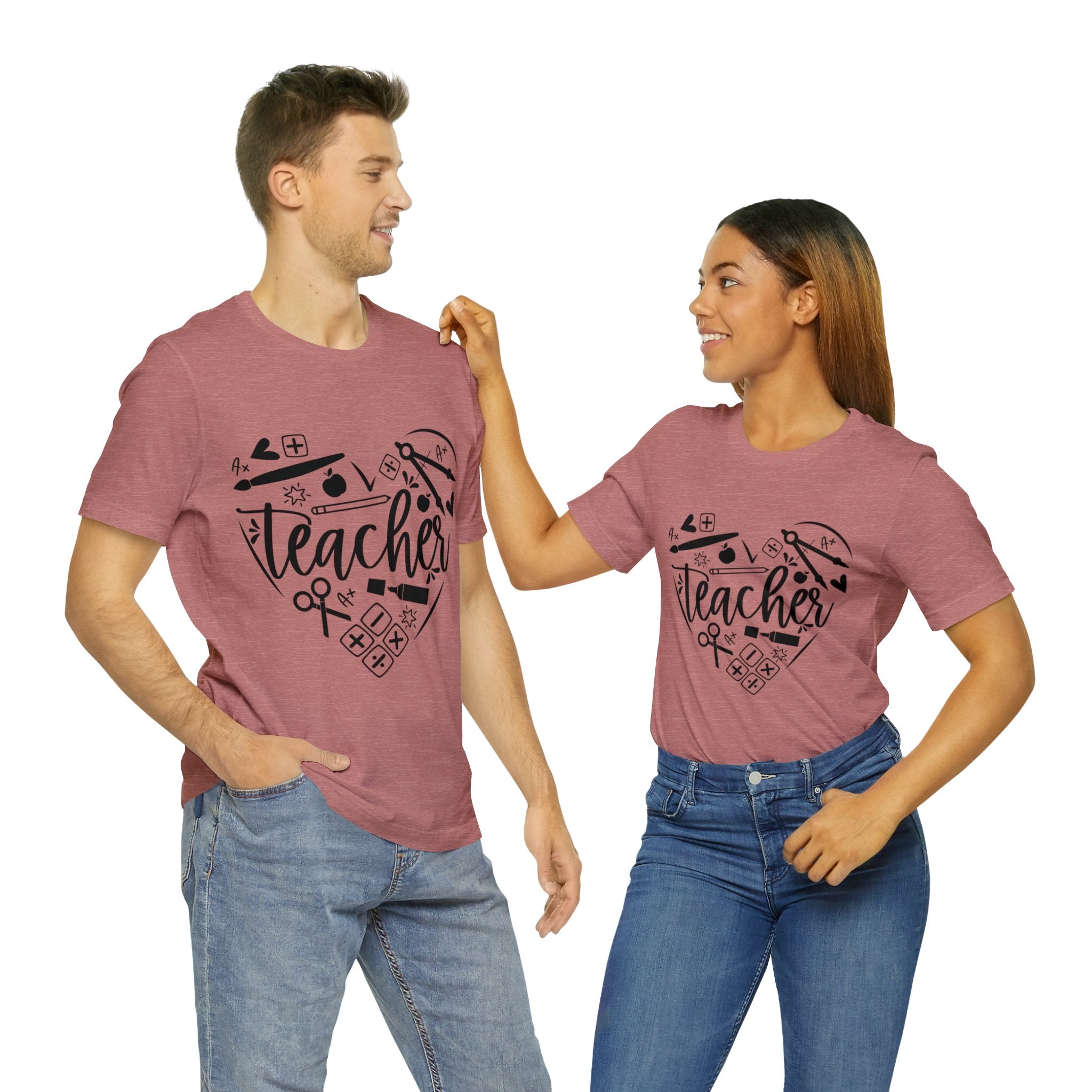 Heart of Teacher | Printed Unisex Teacher T-Shirt