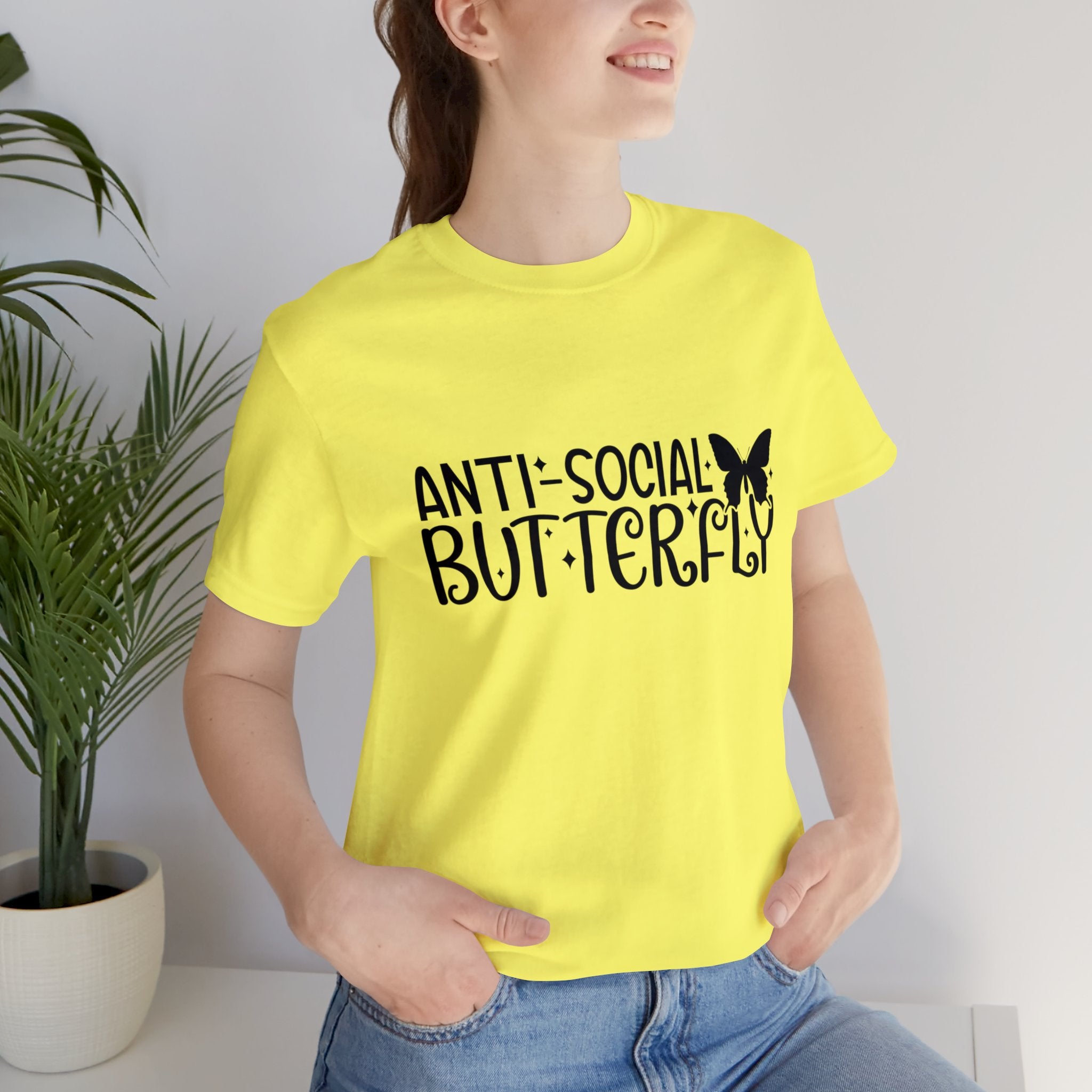 Anti-Social Butterfly | Funny Printed Women T-shirt