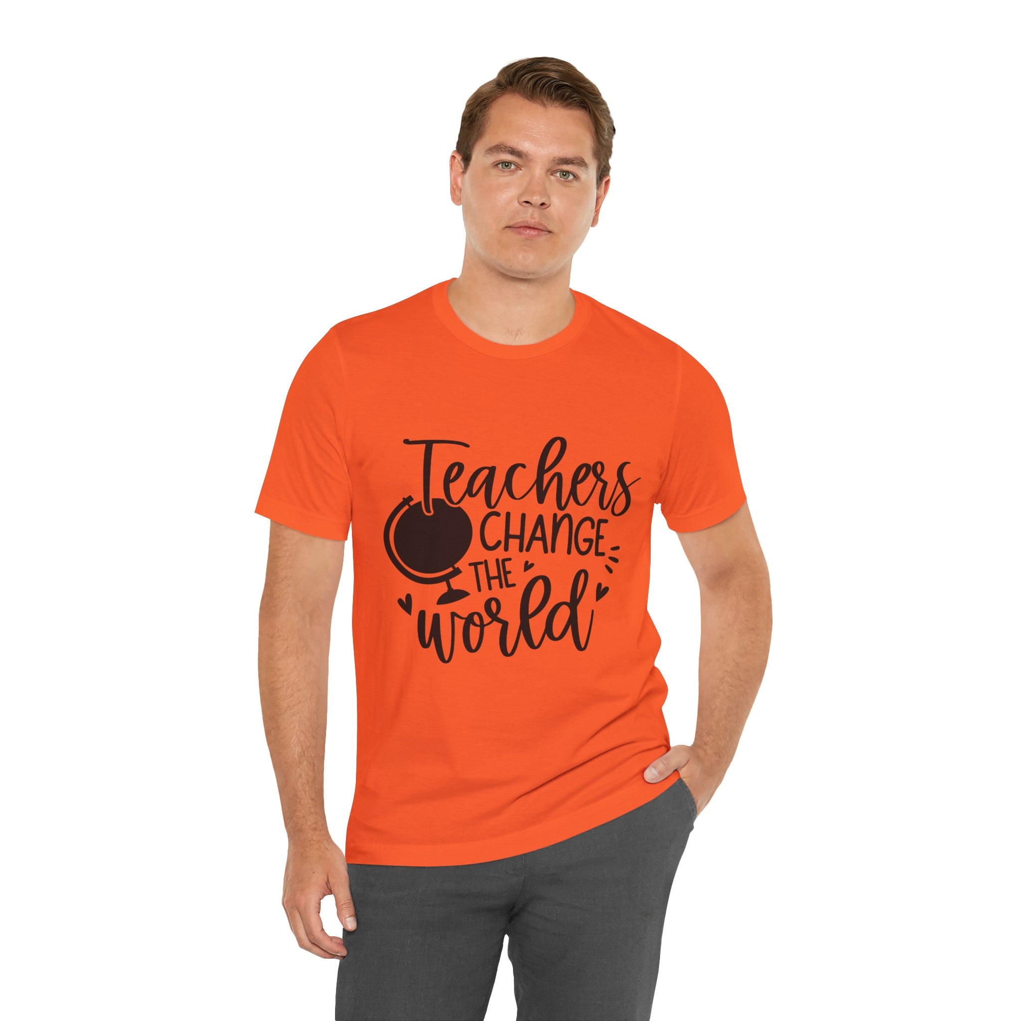 Teachers Change The World  T-shirt | Cool Outdoors Printed Men T-shirt