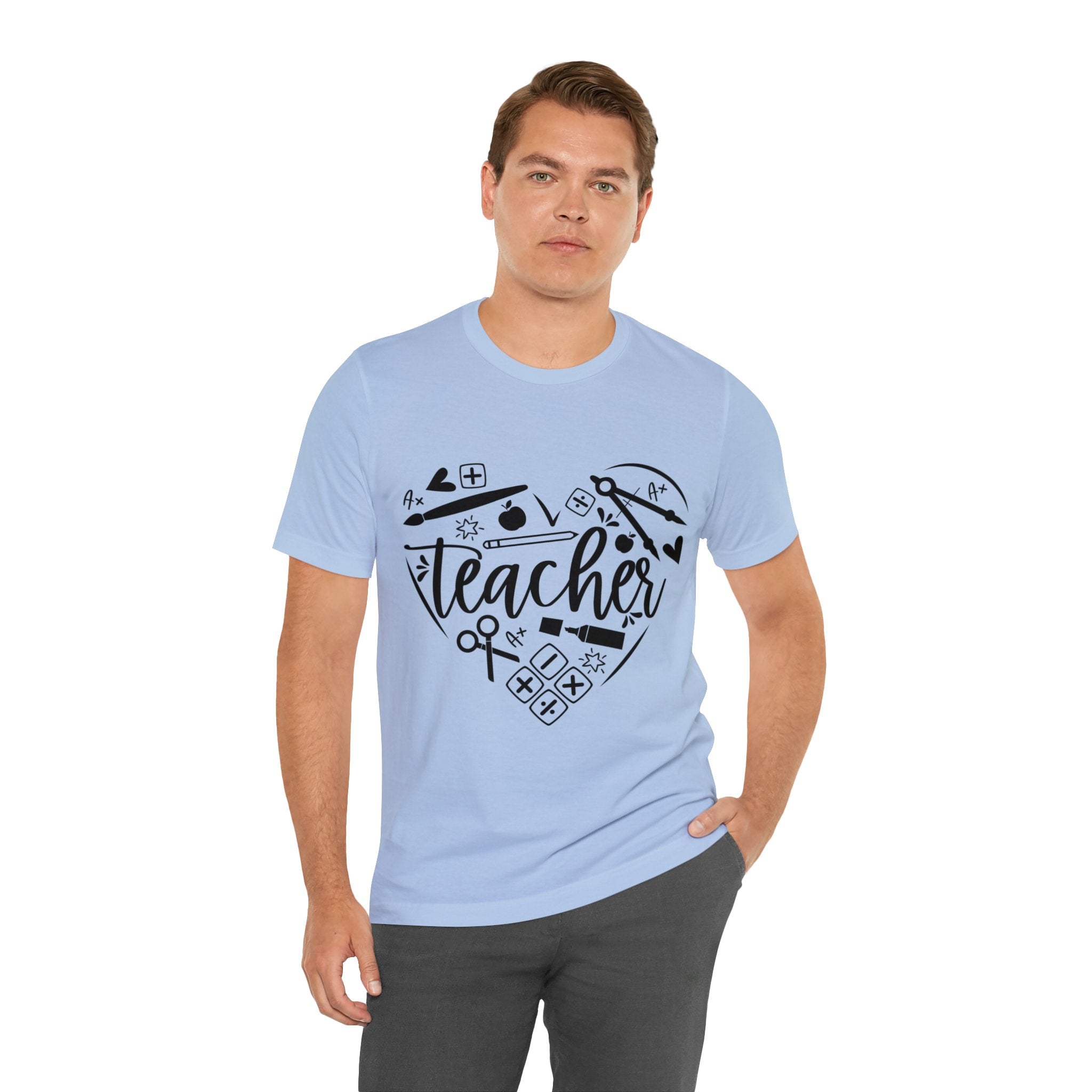 Heart of Teacher | Printed T-shirt for Teacher Men