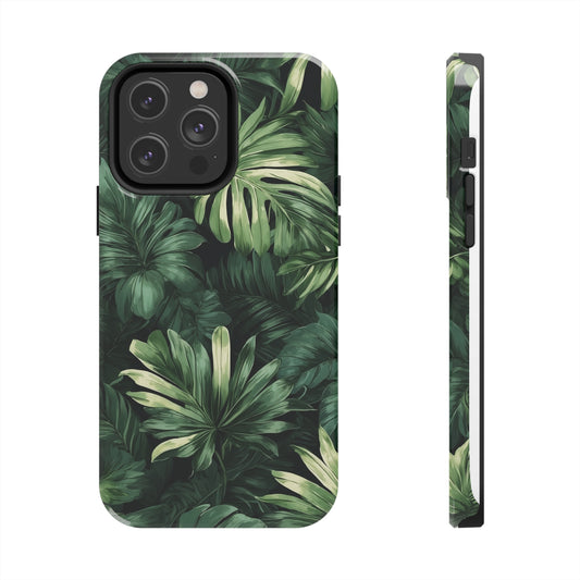 Green Leaves |  Printed Tough Phone Case for iPhone 12, 13 and 14