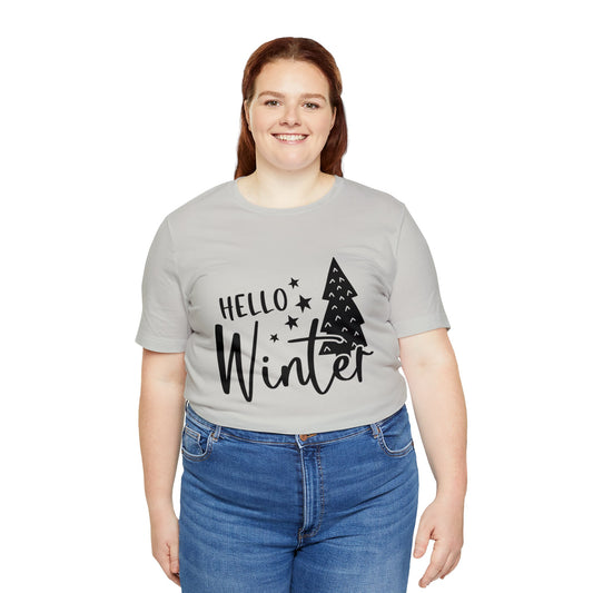 Hello Winter T-shirt | Cool Outdoors Printed Women T-shirt