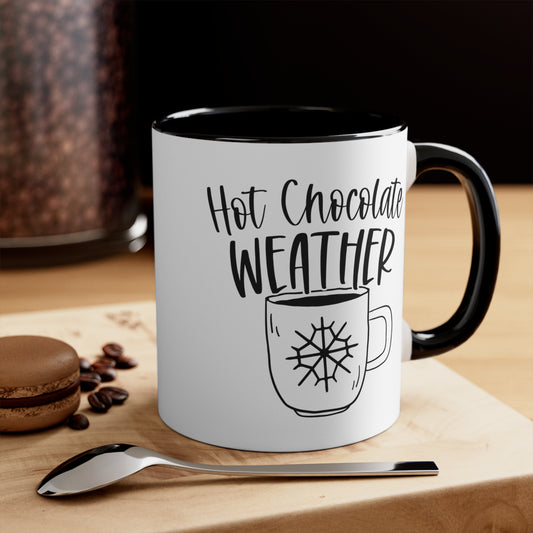 Hot Chocolate Weather Printed Coffee Mug, 11oz