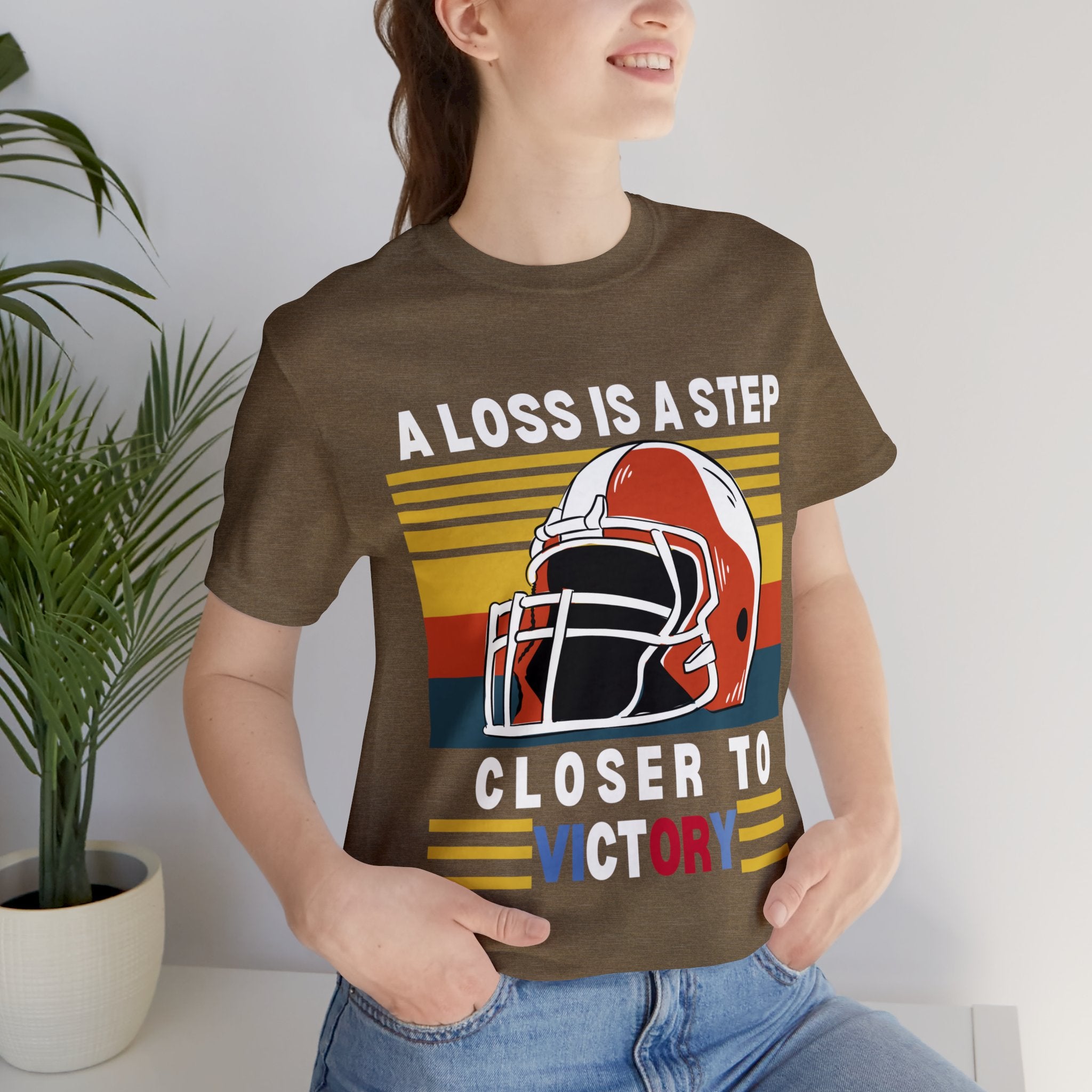 A Step Closer to victory | Printed Football Women T-shirts