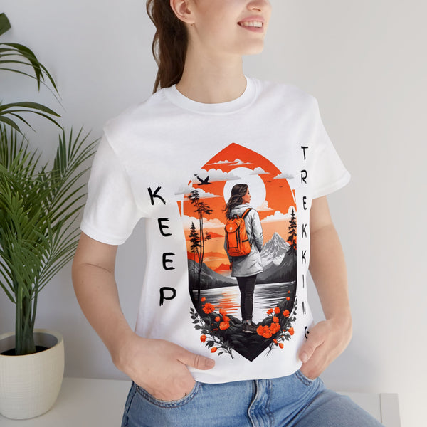 Keep Trekking | Outdoor Trekking Print Women T-shirt