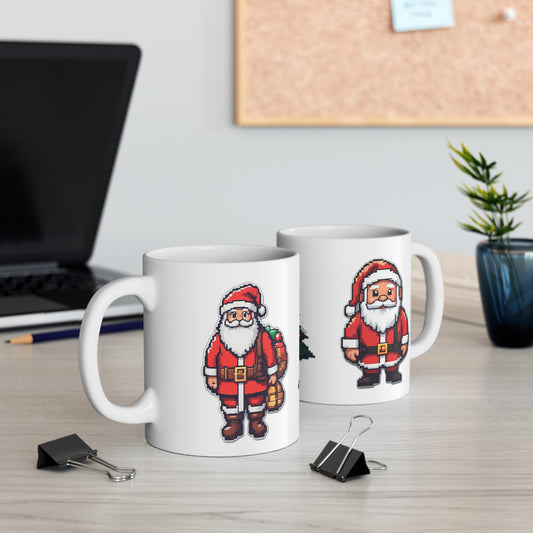 Santa Claus Pixel Art Print Mug 11oz