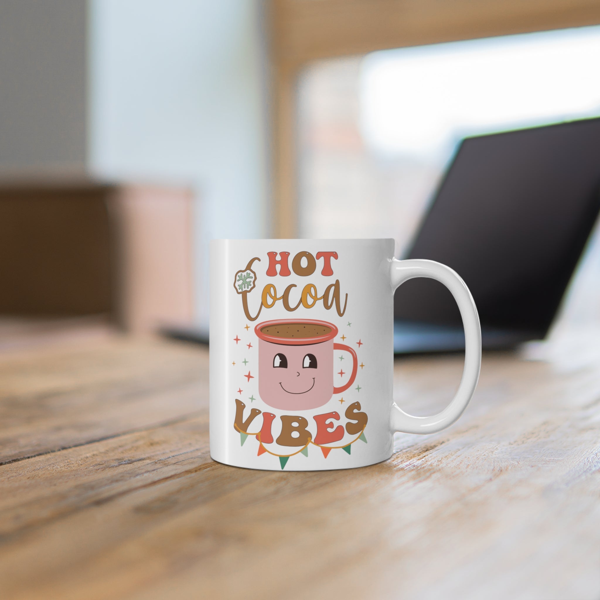 Hot Cocoa Vibes Printed Mug | Coffee Mug