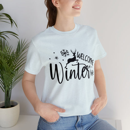 Welcome Winter T-shirt | Cool Outdoors Printed Women T-shirt