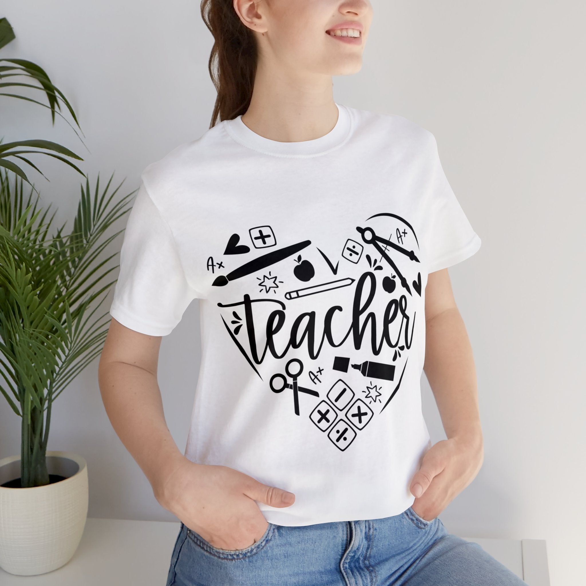 Heart of Teacher | Printed Women Teacher T-Shirt