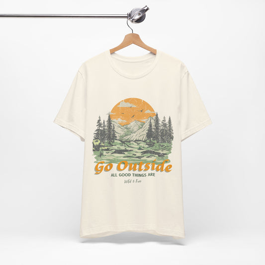 Go Outside | Cool Outdoors Printed Men T-shirt