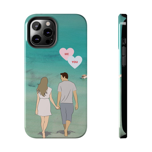 Couple Walking  | Printed Tough Phone Case for iPhone 12, 13 and 14
