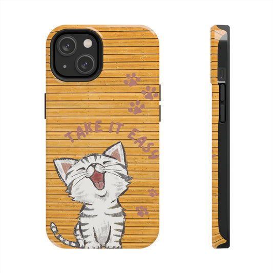 Cute Cat  | Printed Tough Phone Case for iPhone 12, 13 and 14