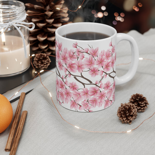 Pink Flowers Coffee Mug | Gift Mug