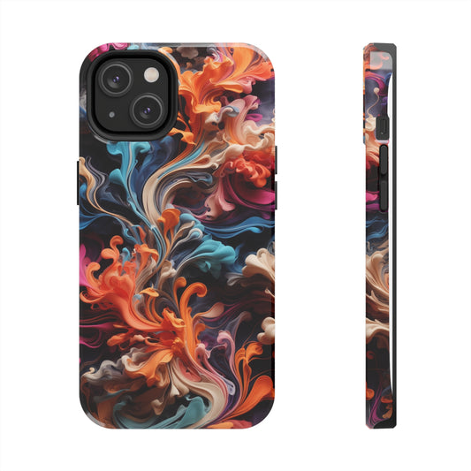 Colorful Smoke | Printed Tough Phone Case for iPhone 12, 13 and 14