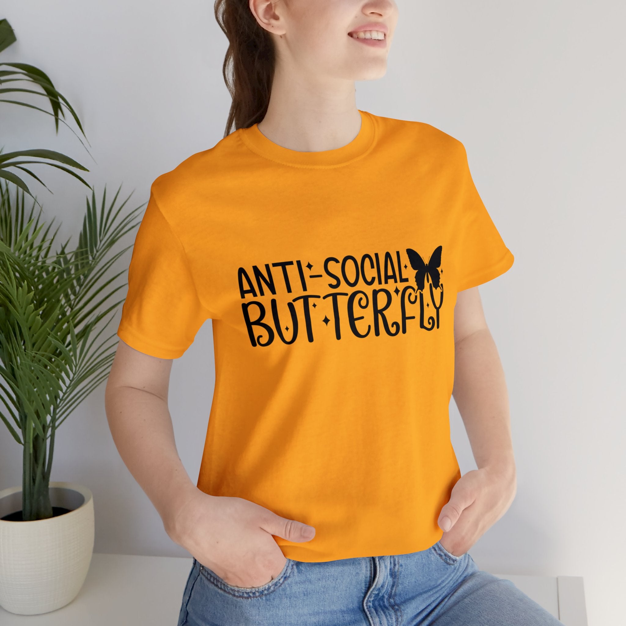 Anti-Social Butterfly | Funny Printed Women T-shirt