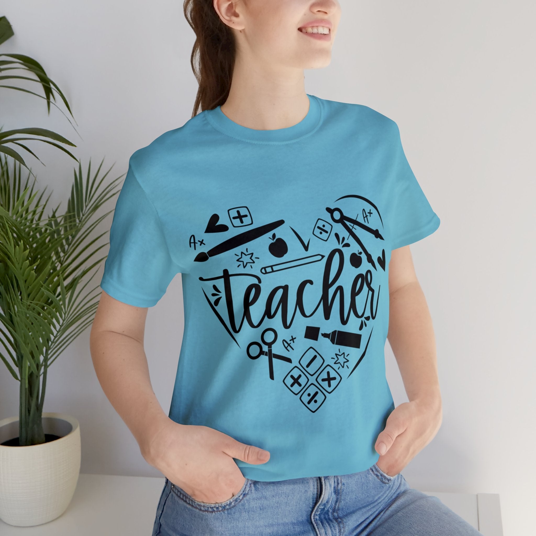 Heart of Teacher | Printed Women Teacher T-Shirt