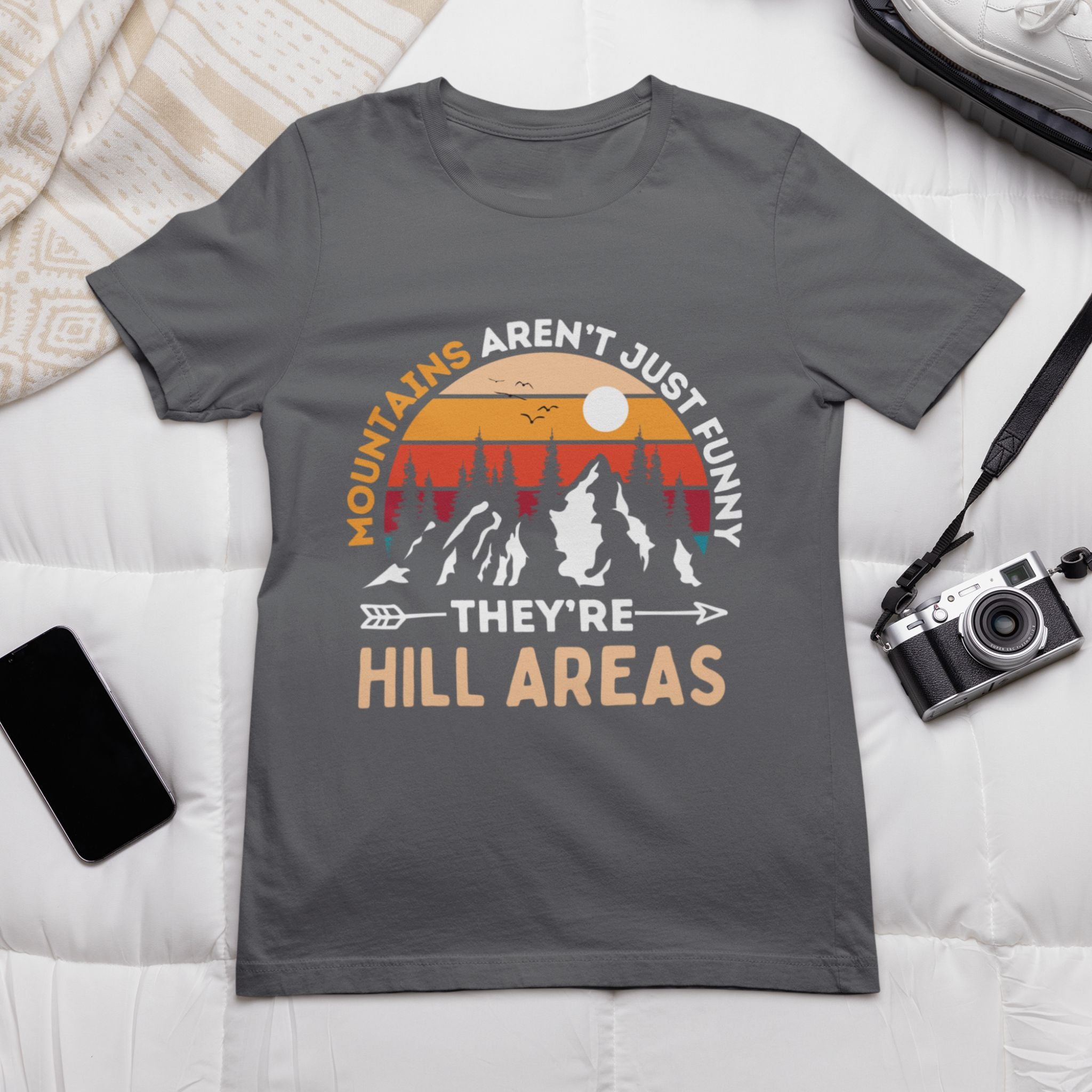 Fact About Mountains | Outdoors Printed Women T-shirts