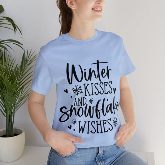 Winter Kisses T-shirt | Cool Outdoors Printed Women T-shirt