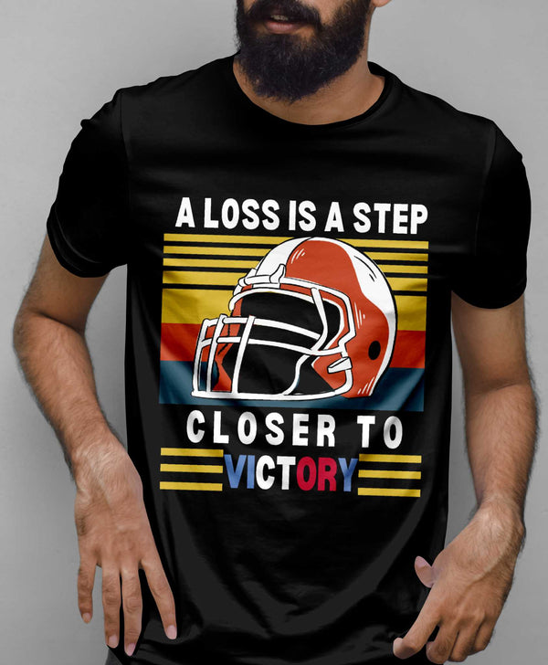 A Step Closer to Victory | Printed Football Men T-shirts