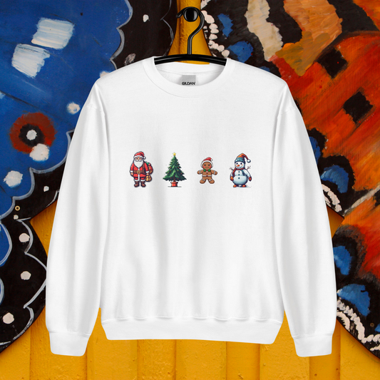 Christmas Miracle | Christmas Pixel Elements Printed Women Sweatshirt