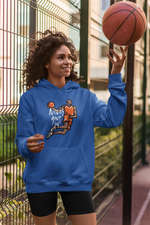 Never Give Up | Printed Basketball Women Hoodie