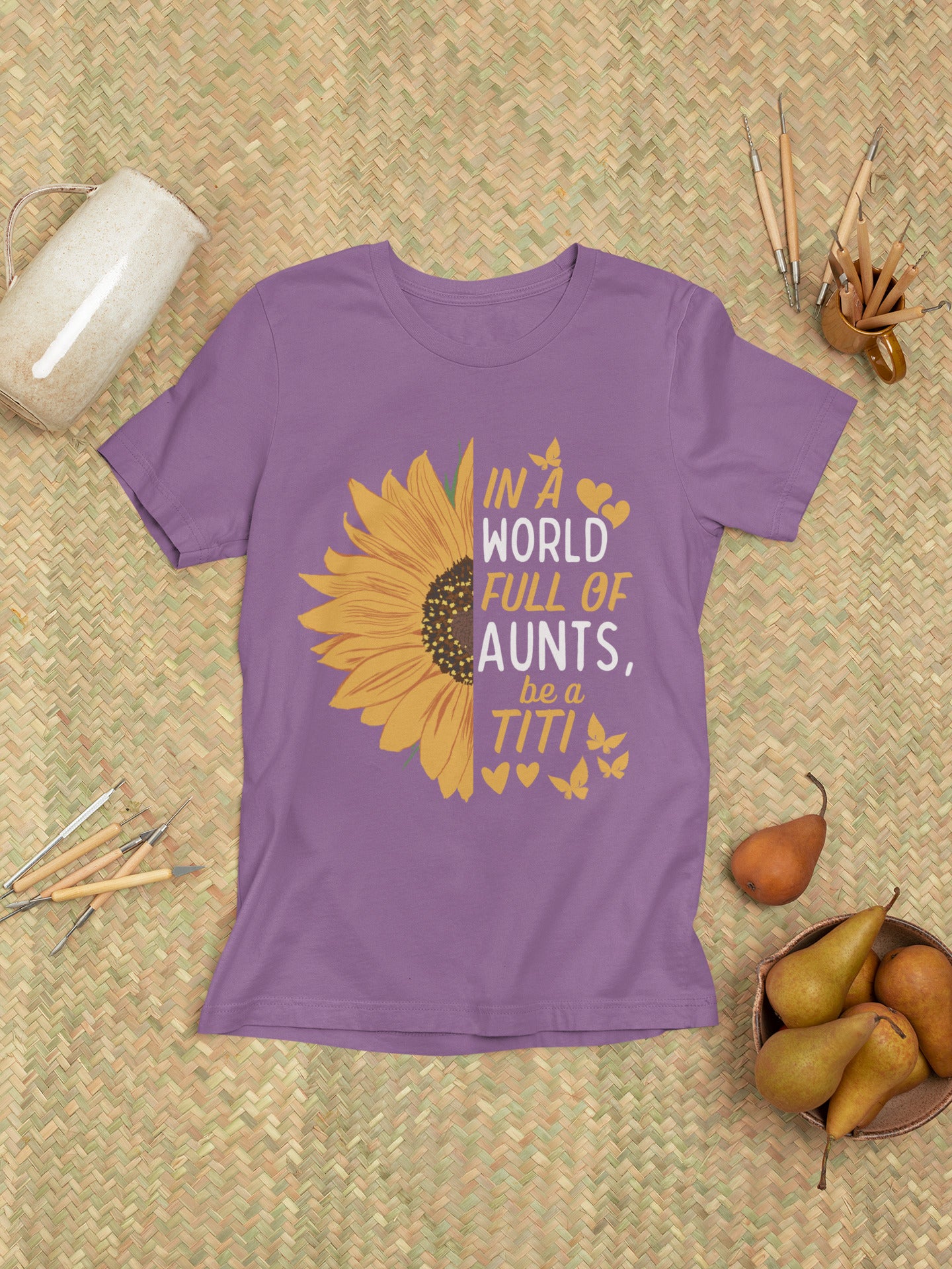In a World Full of Aunts | Printed Women T-shirts