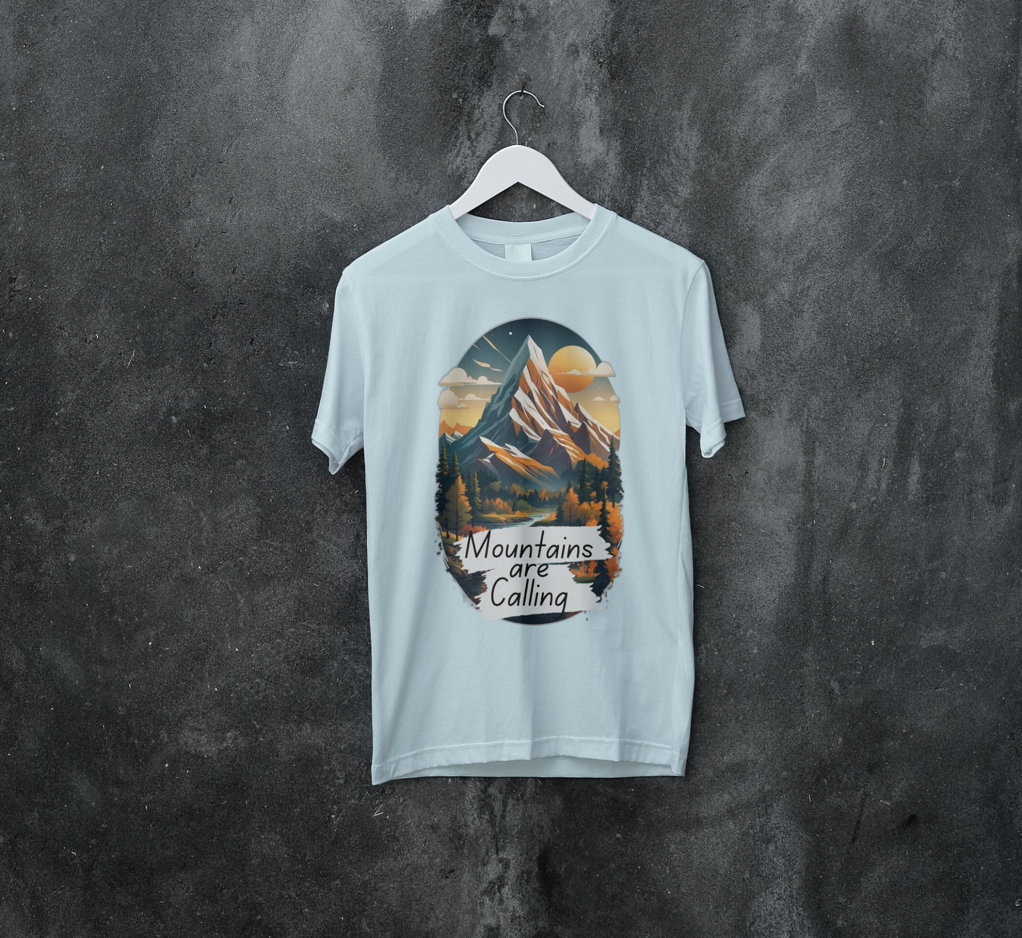 Mountains Are Calling | Printed Trekking Men T-shirt