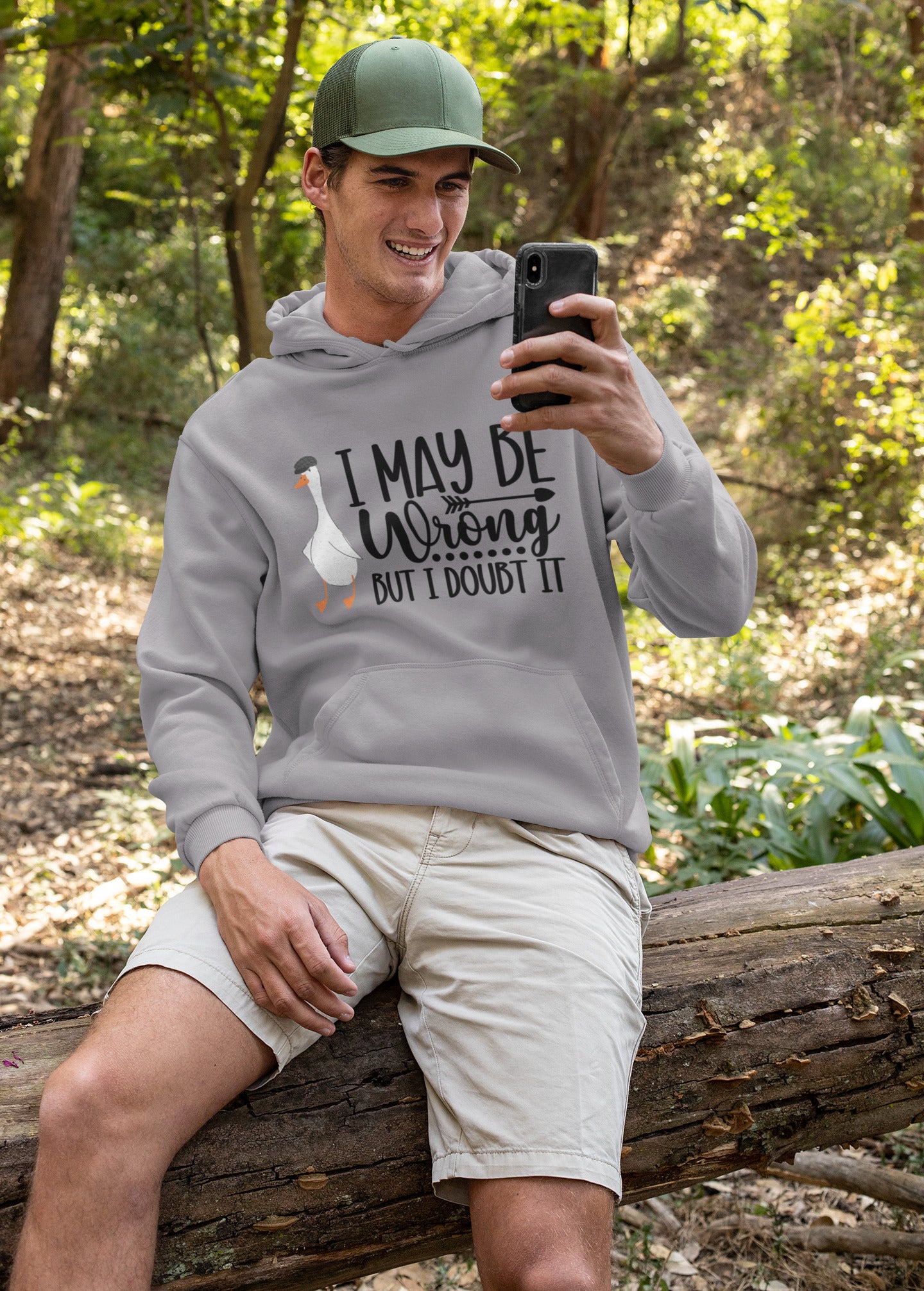 I May Be Wrong | Printed Funny Quote Hoodie for Men
