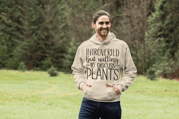Introvert Plant Lover | Printed Plant Parent Hoodie for Men
