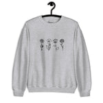 Flowers | Minimalist Line Sketch Printed Men Sweatshirt