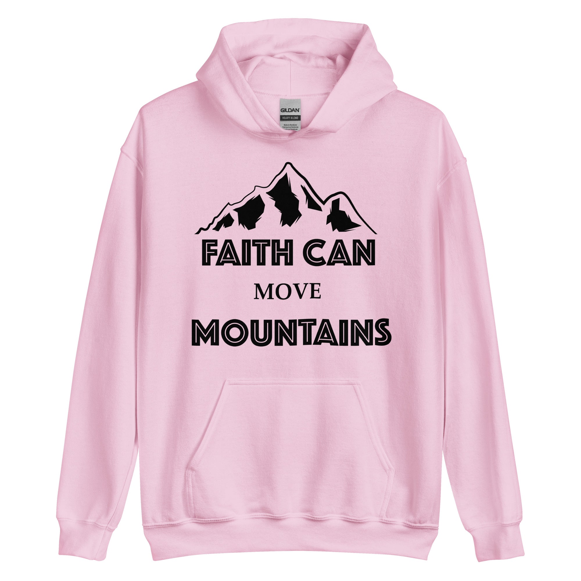 Faith can Move Mountains | Printed Positive Vibes Hoodie for Women