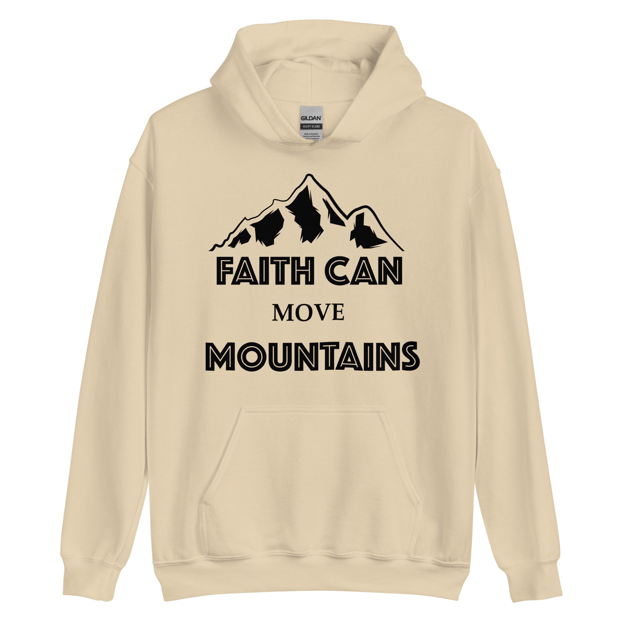 Faith can Move Mountains | Printed Positive Vibes Hoodie for Women