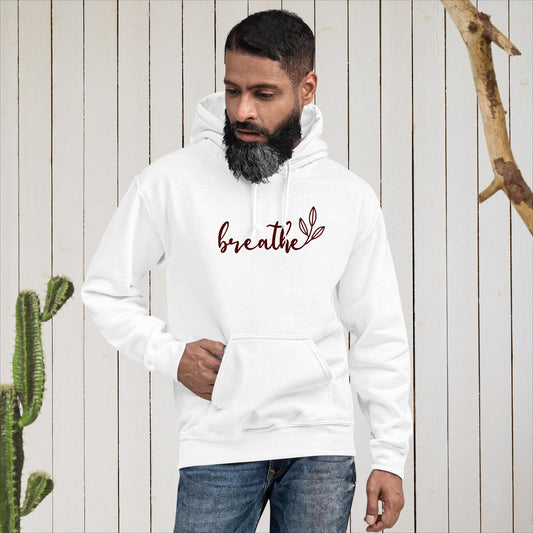 Breathe | Embroidered Casual Outdoor Yoga Hoodie for Men