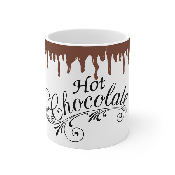 Chocolate caliente | Taza con estampado de invierno de 11 oz 