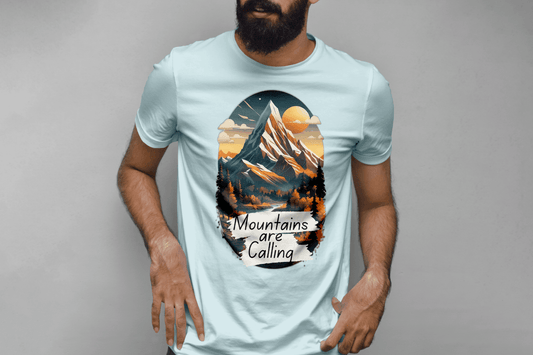 Las montañas están llamando | Camiseta unisex Trekking estampada 